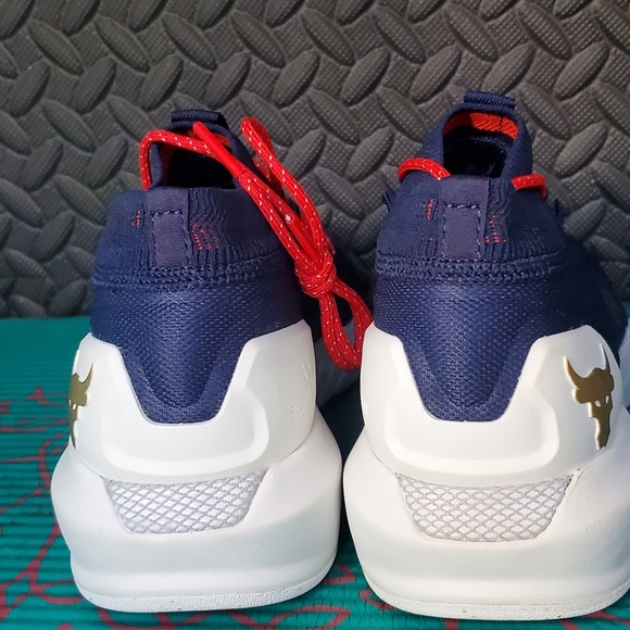 Under Armour Womens Project Rock 2 HOVR Training Shoes Navy 3022398 7.5 8.5 - Picture 3 of 11